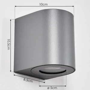 hofstein Applique murale d'extérieur Mora LED Gris, 2 lumières* Lampes Modernes
