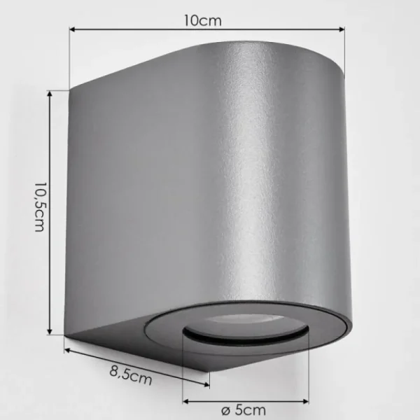 hofstein Applique murale d'extérieur Mora LED Gris, 2 lumières* Lampes Modernes