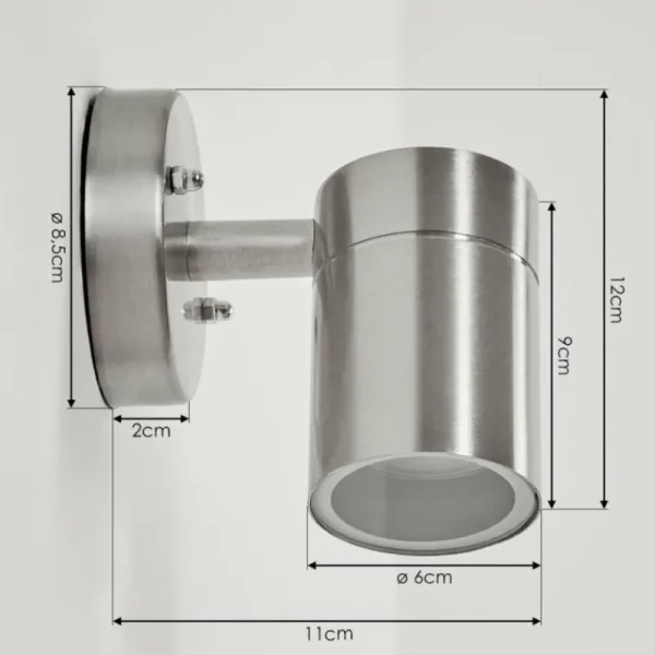 hofstein Applique murale d'extérieur Corneda Acier inoxydable, 1 lumière* Lampes Modernes