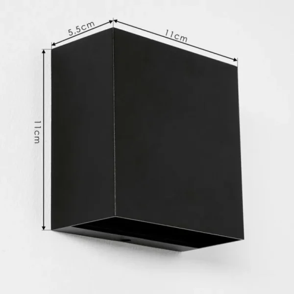 hofstein Applique murale d'extérieur Spidern LED Noir, 1 lumière* Lampes Modernes