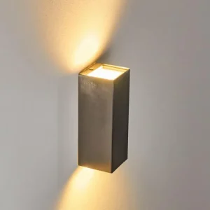 hofstein Applique murale d'extérieur Bogachiel LED Acier brossé, 1 lumière* Lampes Modernes