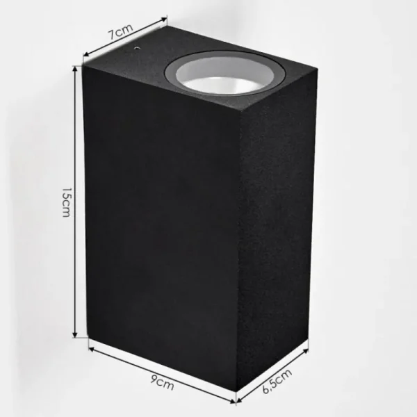hofstein Applique murale d'extérieur Komoren LED Noir, 2 lumières* Lampes Modernes