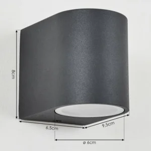 hofstein Applique murale d'extérieur Skaabu Noir, Blanc, 1 lumière* Lampes Modernes