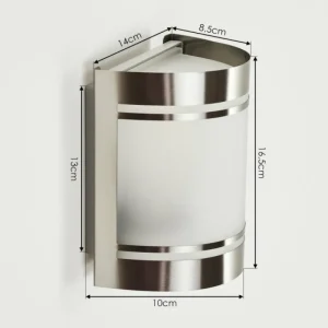 hofstein Applique murale d'extérieur Visnum Nickel mat, Blanc, 1 lumière* Lampes Modernes