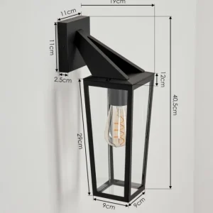 hofstein Applique murale d'extérieur Ruoni Noir, 1 lumière* Lampes Modernes