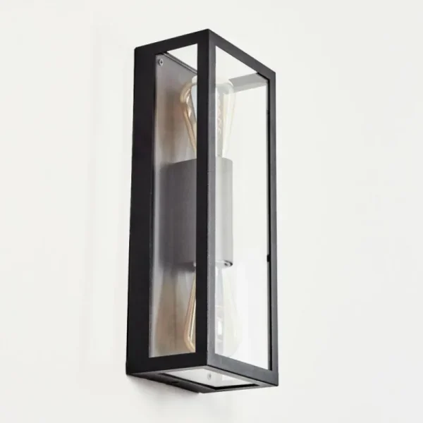 hofstein Applique murale d'extérieur Caudry Noir, 2 lumières* Lampes Modernes