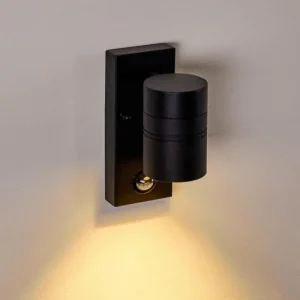 hofstein Applique murale d'extérieur Froslev LED Noir, 1 lumière, Détecteur de mouvement* Lampes Modernes