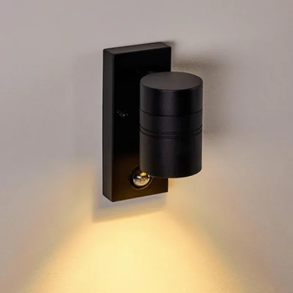 hofstein Applique murale d'extérieur Froslev LED Noir, 1 lumière, Détecteur de mouvement* Lampes Modernes