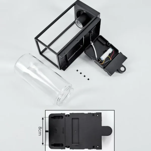 hofstein Applique murale d'extérieur Palanga LED Noir, 1 lumière, Détecteur de mouvement* Lampes Modernes
