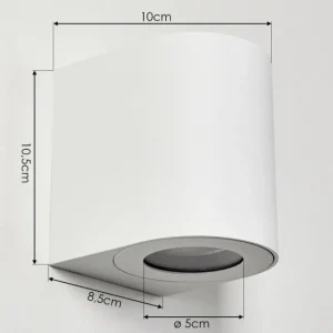 hofstein Applique murale d'extérieur Mora LED Blanc, 2 lumières* Lampes Modernes