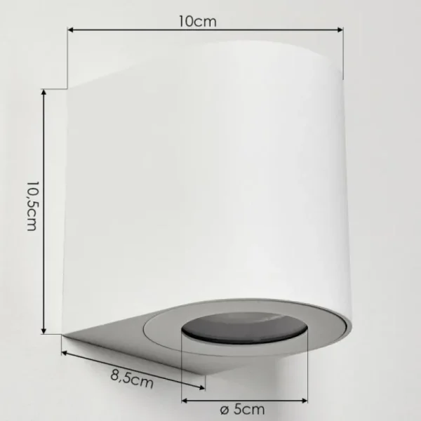 hofstein Applique murale d'extérieur Mora LED Blanc, 2 lumières* Lampes Modernes