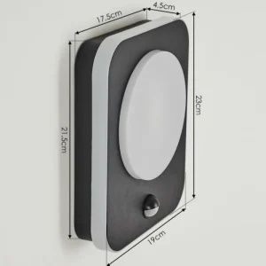 hofstein Applique murale d'extérieur Haga LED Noir, 1 lumière, Détecteur de mouvement* Lampes Modernes