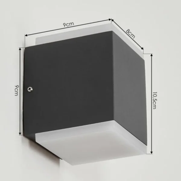 hofstein Applique murale d'extérieur Oatlands LED Anthracite, 2 lumières* Lampes Modernes