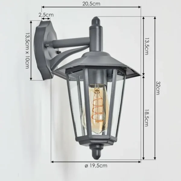 hofstein Applique murale d'extérieur Moskau Anthracite, 1 lumière* Lampes Modernes