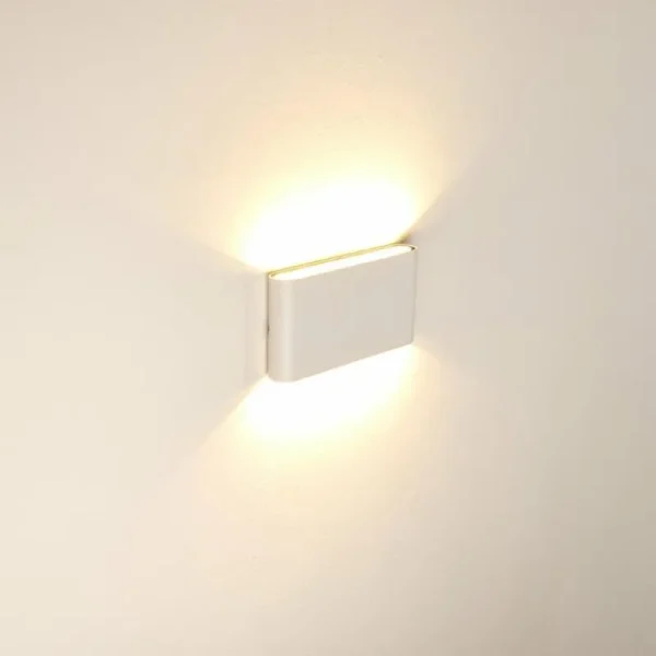 hofstein Applique murale d'extérieur Marsh LED Blanc, 2 lumières* Lampes Modernes