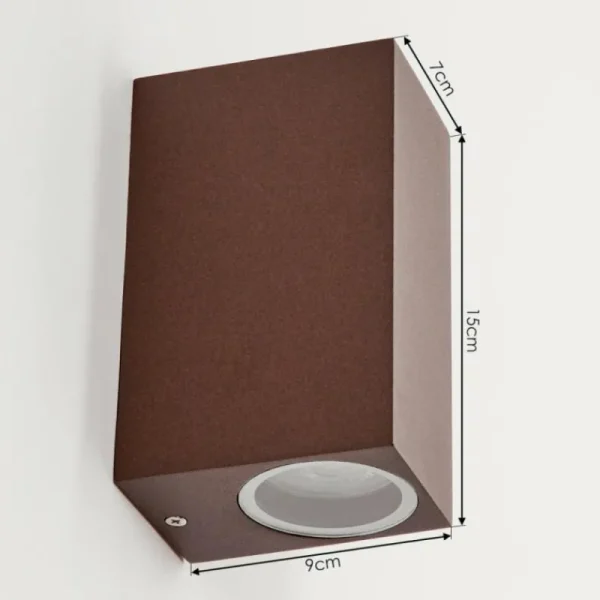 hofstein Applique murale d'extérieur Kingstown Rouille, 2 lumières* Lampes Modernes