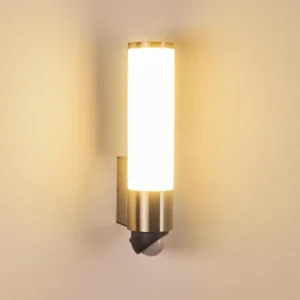 hofstein Applique murale d'extérieur Vasön LED Acier inoxydable, 1 lumière, Détecteur de mouvement* Lampes Modernes