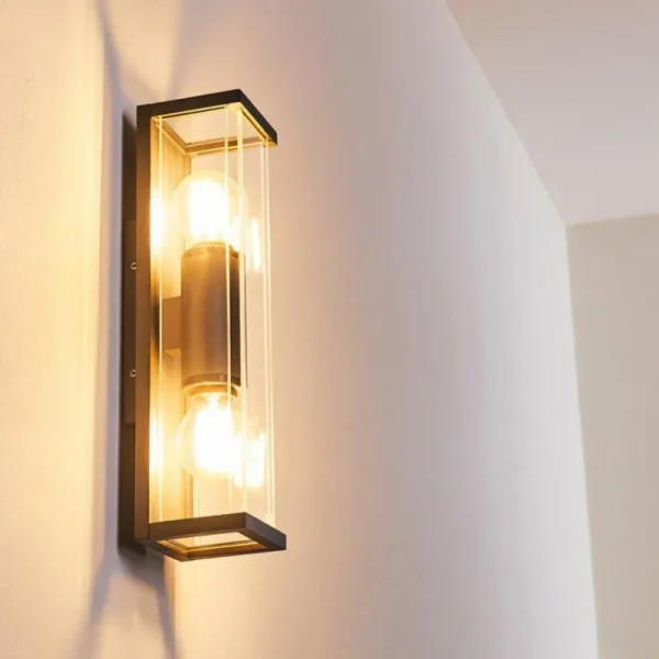 hofstein Applique murale d'extérieur Skeldegaard Anthracite, 2 lumières* Lampes Modernes