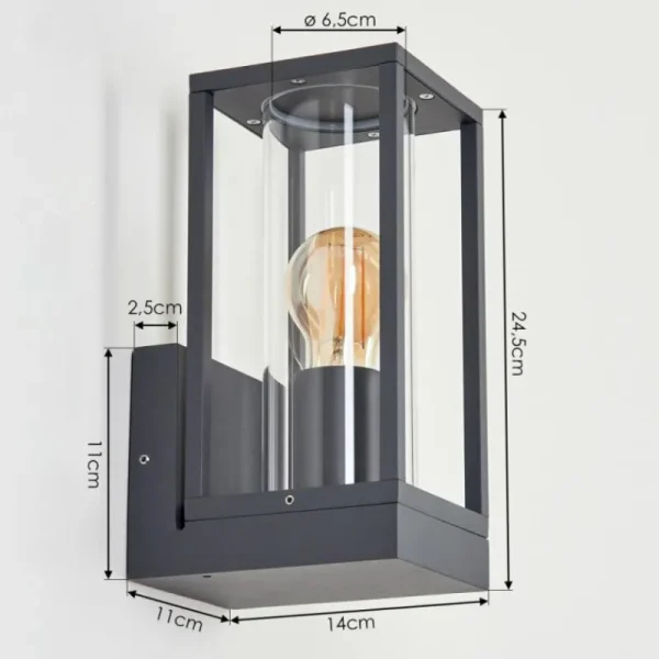 hofstein Applique murale d'extérieur Oiba Anthracite, 1 lumière* Lampes Modernes