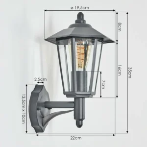 hofstein Applique murale d'extérieur Moskau Anthracite, 1 lumière* Lampes Modernes