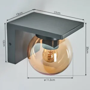 hofstein Applique murale d'extérieur Aquin Anthracite, 1 lumière* Lampes Modernes
