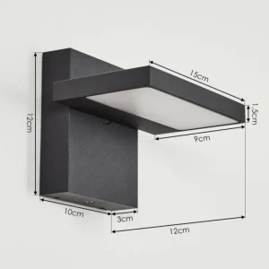 hofstein Applique murale d'extérieur Lyckan LED Noir, 1 lumière* Lampes Modernes