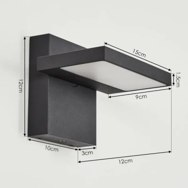 hofstein Applique murale d'extérieur Lyckan LED Noir, 1 lumière* Lampes Modernes