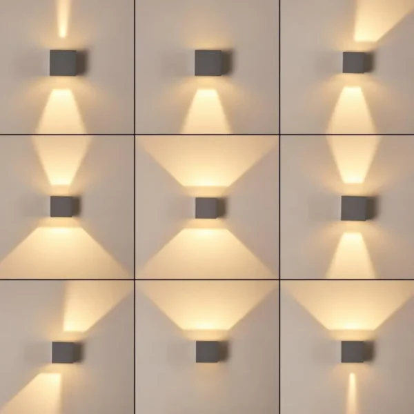 hofstein Applique murale d'extérieur Fauderup LED Gris, 2 lumières* Lampes Modernes