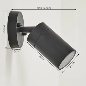 hofstein Applique murale d'extérieur Bessiebelle Noir, 1 lumière* Lampes Modernes