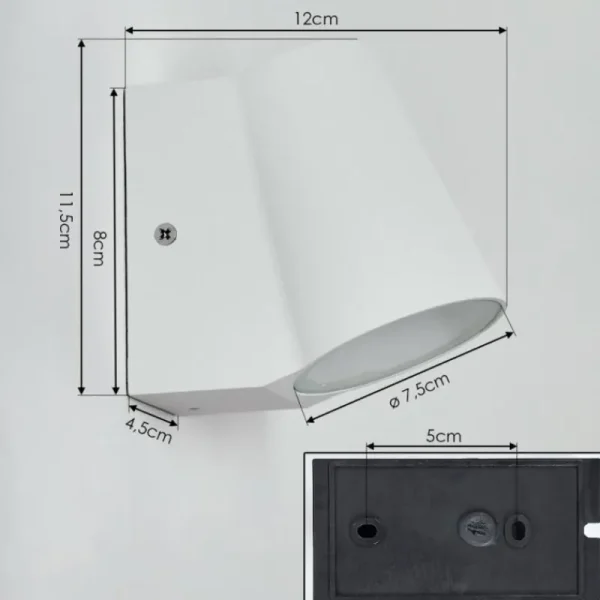 hofstein Applique murale d'extérieur Swisher LED Blanc, 1 lumière* Lampes Modernes
