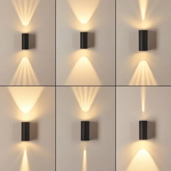 hofstein Applique murale d'extérieur Komoren LED Noir, 2 lumières* Lampes Modernes