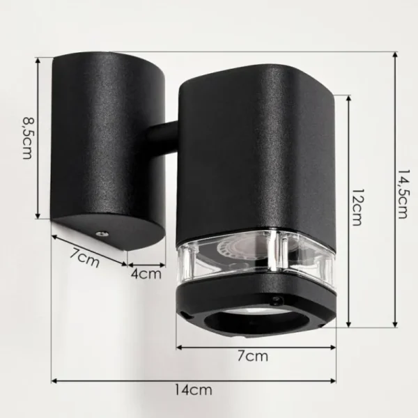 hofstein Applique murale d'extérieur Corneda Noir, 1 lumière* Lampes Modernes