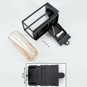 hofstein Applique murale d'extérieur Palanga LED Noir, 1 lumière, Détecteur de mouvement* Lampes Modernes
