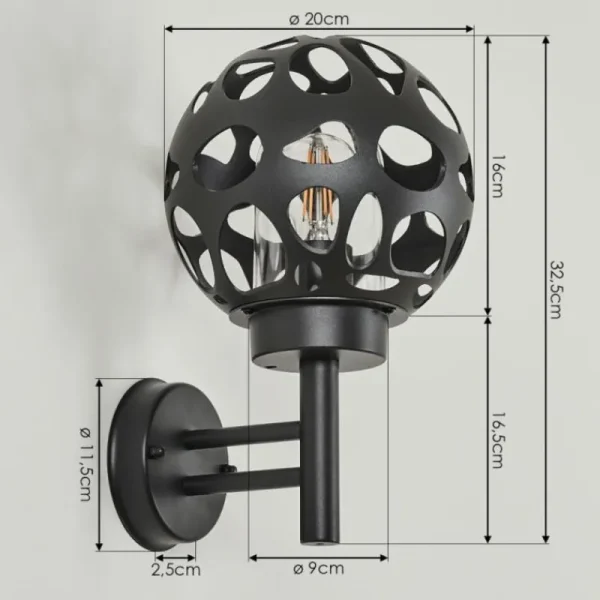 hofstein Applique murale d'extérieur Saaseg Anthracite, 1 lumière* Lampes Modernes