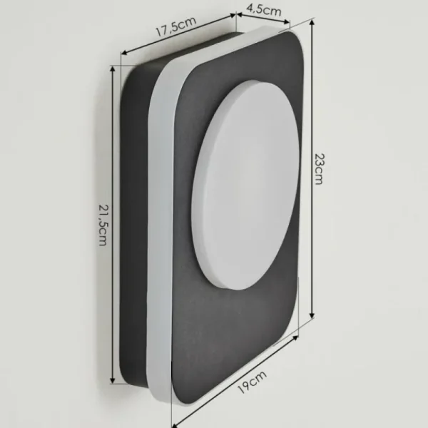 hofstein Applique murale d'extérieur Haga LED Noir, 1 lumière* Lampes Modernes