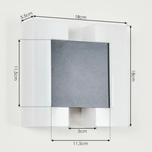 hofstein Applique murale d'extérieur Zoppola LED Anthracite, Blanc, 2 lumières* Lampes Modernes
