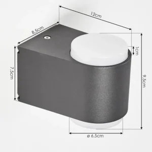 hofstein Applique murale d'extérieur Mapiu LED Anthracite, 2 lumières* Lampes Modernes