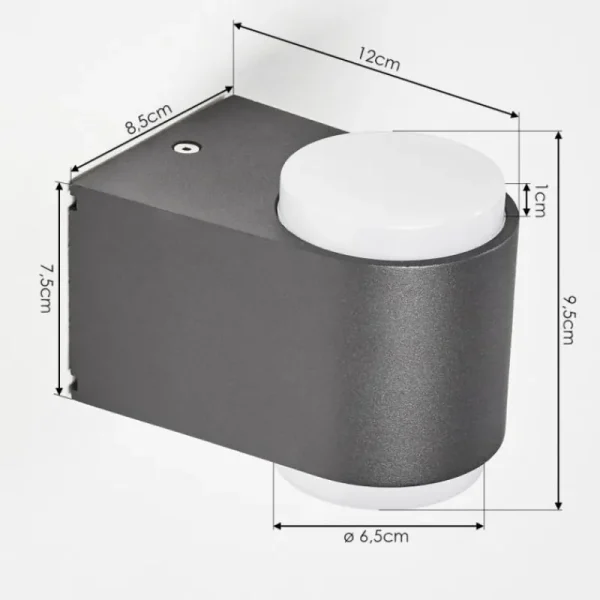 hofstein Applique murale d'extérieur Mapiu LED Anthracite, 2 lumières* Lampes Modernes