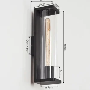 hofstein Applique murale d'extérieur Mataka Noir, 1 lumière* Lampes Modernes