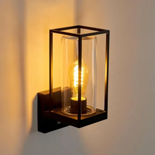 hofstein Applique murale d'extérieur Palanga Noir, 1 lumière, Détecteur de mouvement* Lampes Modernes