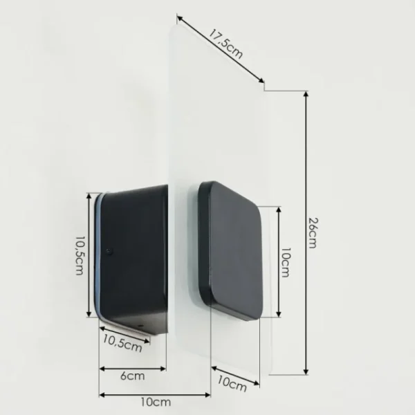 hofstein Applique murale d'extérieur Lunnom LED Noir, 1 lumière* Lampes Modernes