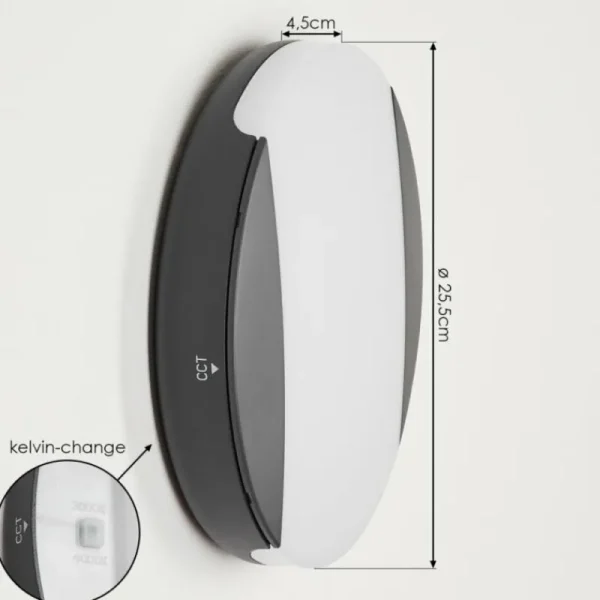 hofstein Applique murale d'extérieur Joserand LED Anthracite, 1 lumière* Lampes Modernes