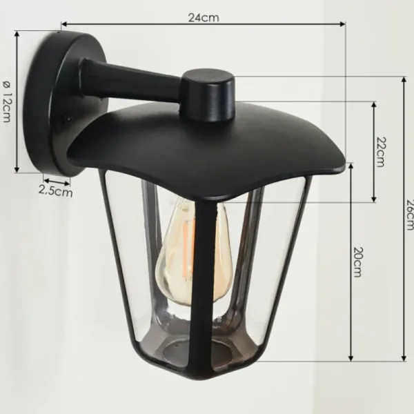 hofstein Applique murale d'extérieur Venneshamm Noir, 1 lumière* Lampes Modernes