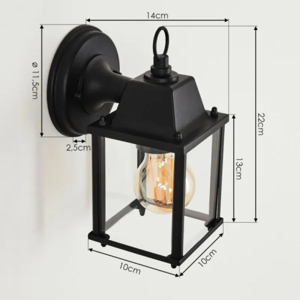 hofstein Applique murale d'extérieur Kasfjord Noir, 1 lumière* Lampes Modernes