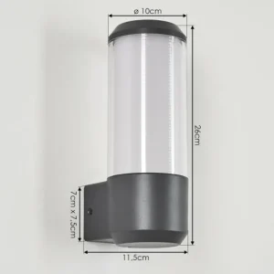 hofstein Applique murale d'extérieur Gondoyer Anthracite, 1 lumière* Lampes Modernes