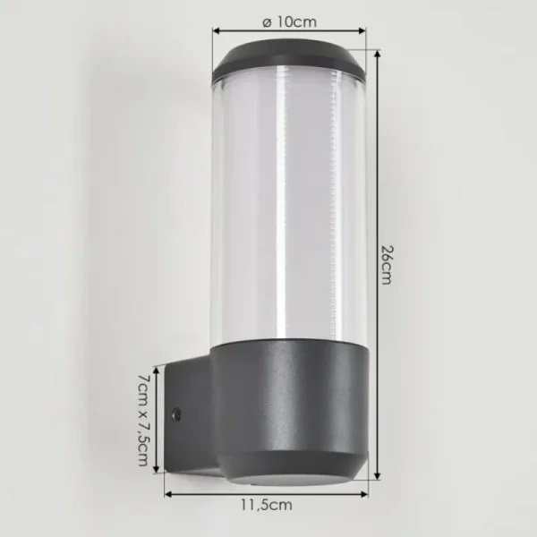 hofstein Applique murale d'extérieur Gondoyer Anthracite, 1 lumière* Lampes Modernes
