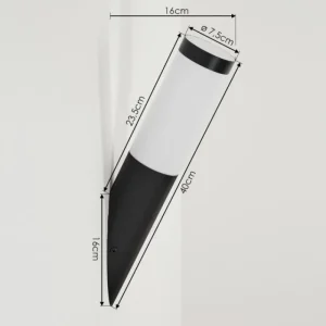 hofstein Applique murale d'extérieur Ruti Noir, 1 lumière* Lampes Modernes