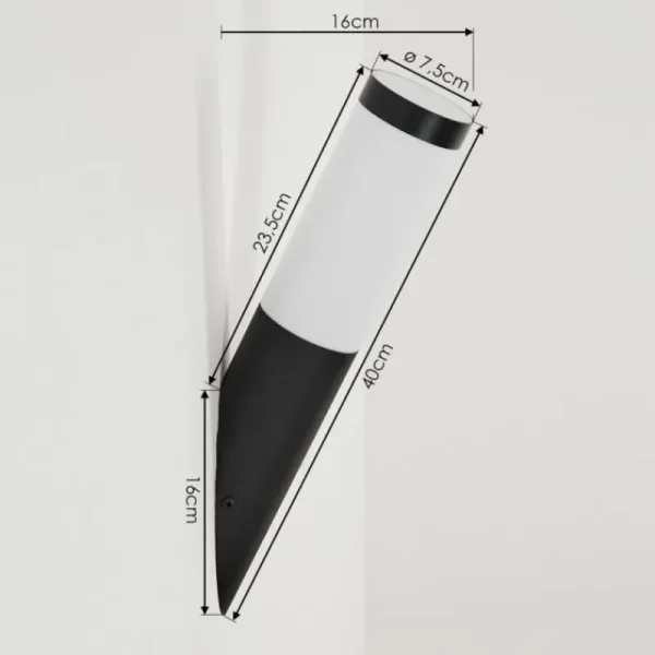 hofstein Applique murale d'extérieur Ruti Noir, 1 lumière* Lampes Modernes