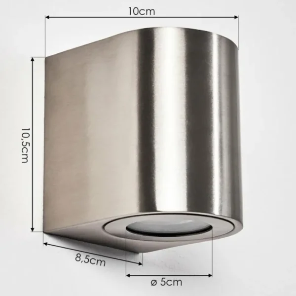 hofstein Applique murale d'extérieur Mora LED Acier inoxydable, 2 lumières* Lampes Modernes
