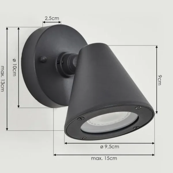 hofstein Applique murale d'extérieur Fornaboda Anthracite, 1 lumière* Lampes Modernes